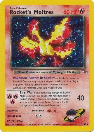 Rocket's Moltres (12/132) Unlimited Holofoil [Vintage: Gym Heroes] Pokemon Single Pokémon