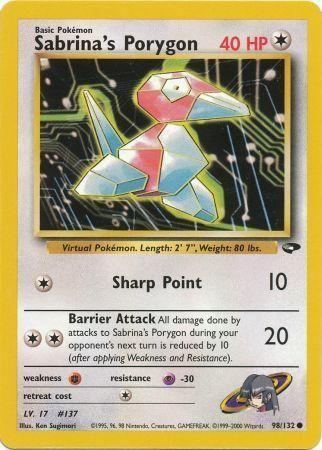 Sabrina's Porygon 98/132 Unlimited [Vintage: Gym Challenge] Pokemon Single Pokémon