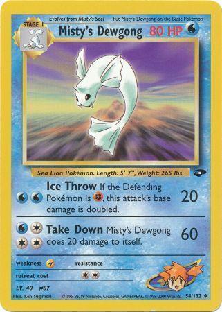 Misty's Dewgong (54/132) Unlimited [Vintage: Gym Challenge] Pokemon Single Pokémon