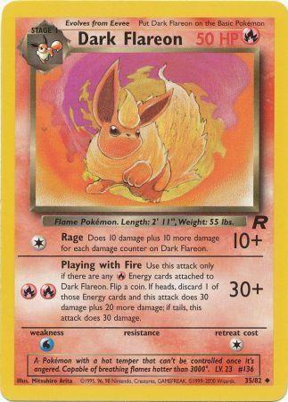 Dark Flareon (35/82) Unlimited [Vintage: Team Rocket] Pokemon Single Pokémon