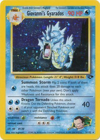 Giovanni's Gyarados (/132) Unlimited Holofoil [Vintage: Gym Challenge] Pokemon Single Pokémon