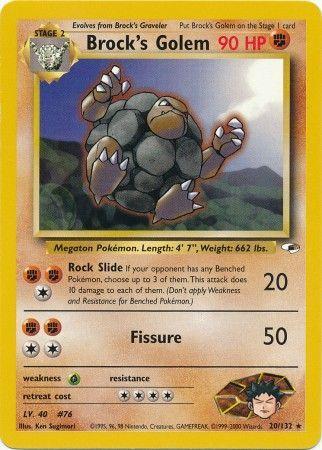 Brock's Golem (20/132) Unlimited [Vintage: Gym Heroes] Pokemon Single Pokémon