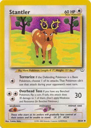 Stantler 38/64 Unlimited [Vintage: Neo Revelation] Pokemon Single Pokémon