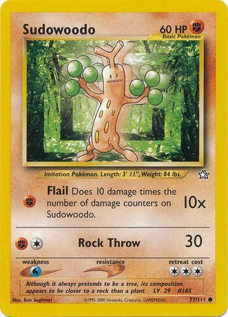Sudowoodo 77/111 Unlimited [Vintage: Neo Genesis] Pokemon Single Pokémon
