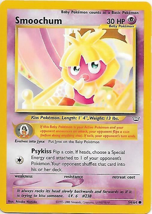 Smoochum 54/64 Unlimited [Vintage: Neo Revelation] Pokemon Single Pokémon
