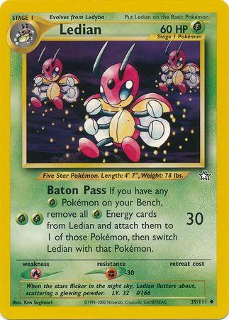 Ledian 39/111 Unlimited [Vintage: Neo Genesis] Pokemon Single Pokémon