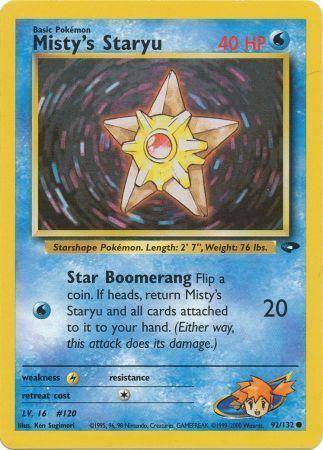 Misty's Staryu (92/132) Unlimited [Vintage: Gym Challenge] Pokemon Single Pokémon