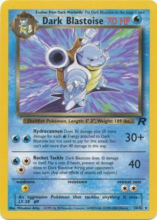 Dark Blastoise (20/82) Unlimited [Vintage: Team Rocket] Pokemon Single Pokémon
