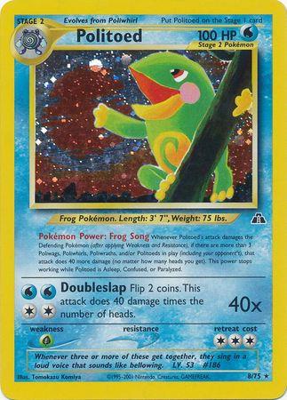 Politoed (8) (/75) Unlimited Holofoil [Vintage: Neo Discovery] Pokemon Single Pokémon