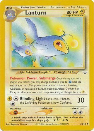 Lanturn 32/64 Unlimited [Vintage: Neo Revelation] Pokemon Single Pokémon