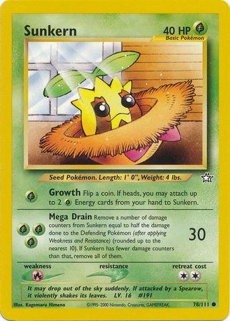 Sunkern 78/111 Unlimited [Vintage: Neo Genesis] Pokemon Single Pokémon