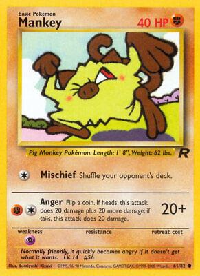 Mankey (61/82) Unlimited [Vintage: Team Rocket] Pokemon Single Pokémon
