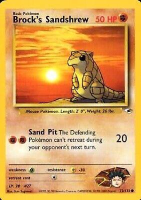 Brock's Sandshrew (72/132) Unlimited [Vintage: Gym Heroes] Pokemon Single Pokémon