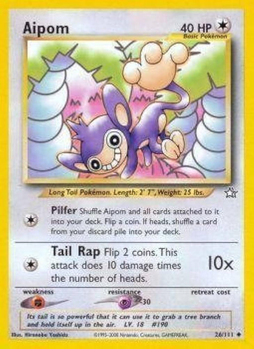 Aipom (26/111) Unlimited [Vintage: Neo Genesis] Pokemon Single Pokémon
