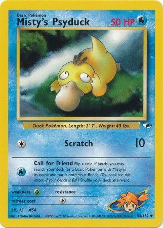 Misty's Psyduck (54/132) Unlimited [Vintage: Gym Heroes] Pokemon Single Pokémon