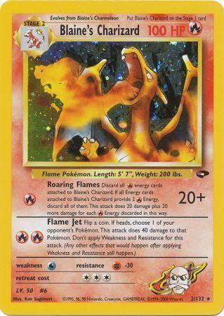 Blaine's Charizard (/132) Unlimited Holofoil [Vintage: Gym Challenge] Pokemon Single Pokémon