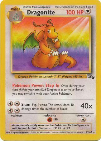Dragonite (19/62) Unlimited [Vintage: Fossil] Pokemon Single Pokémon
