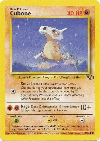 Cubone (50/64) Unlimited [Vintage: Jungle] Pokemon Single Pokémon