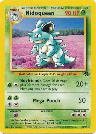 Nidoqueen (23/64) Unlimited [Vintage: Jungle] Pokemon Single Pokémon