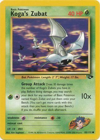 Koga's Zubat (83/132) Unlimited [Vintage: Gym Challenge] Pokemon Single Pokémon