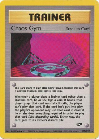 Chaos Gym (102/132) Unlimited [Vintage: Gym Challenge] Pokemon Single Pokémon