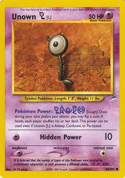 Unown [L] 86/105 Unlimited [Vintage: Neo Destiny] Pokemon Single Pokémon