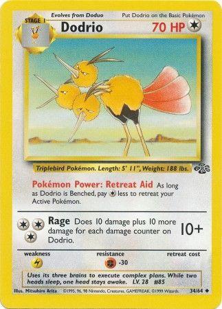 Dodrio (34/64) Unlimited [Vintage: Jungle] Pokemon Single Pokémon