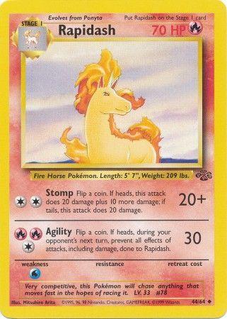 Rapidash 44/64 Unlimited [Vintage: Jungle] Pokemon Single Pokémon