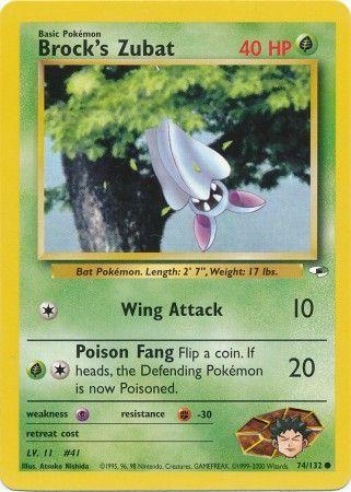 Brock's Zubat (74/132) Unlimited [Vintage: Gym Heroes] Pokemon Single Pokémon