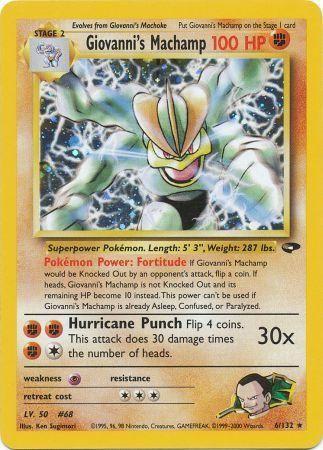 Giovanni's Machamp (6/132) Unlimited Holofoil [Vintage: Gym Challenge] Pokemon Single Pokémon