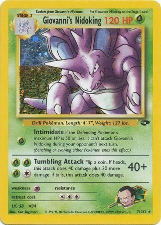 Giovanni's Nidoking (7/132) Unlimited Holofoil [Vintage: Gym Challenge] Pokemon Single Pokémon