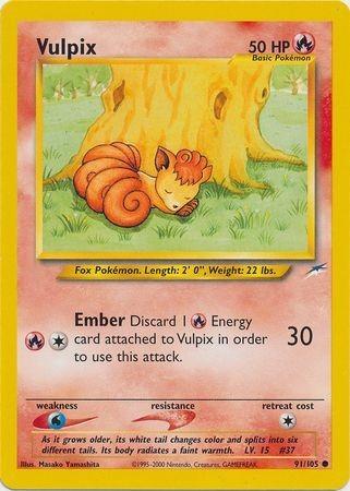 Vulpix 91/105 Unlimited [Vintage: Neo Destiny] Pokemon Single Pokémon