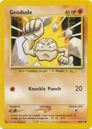 Geodude (44/64) Unlimited [Vintage: Neo Revelation] Pokemon Single Pokémon