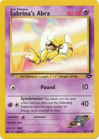 Sabrina's Abra 93/132 Unlimited [Vintage: Gym Challenge] Pokemon Single Pokémon