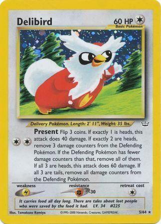 Delibird (5/64) Unlimited Holofoil [Vintage: Neo Revelation] Pokemon Single Pokémon