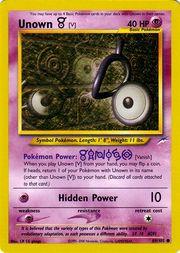 Unown [V] (89/105) Unlimited [Vintage: Neo Destiny] Pokemon Single Pokémon