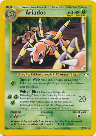 Ariados (27/111) Unlimited [Vintage: Neo Genesis] Pokemon Single Pokémon