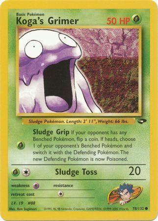 Koga's Grimer 78/132 Unlimited [Vintage: Gym Challenge] Pokemon Single Pokémon