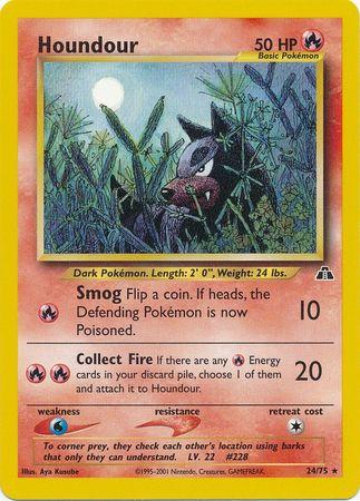Houndour 24/75 Unlimited [Vintage: Neo Discovery] Pokemon Single Pokémon