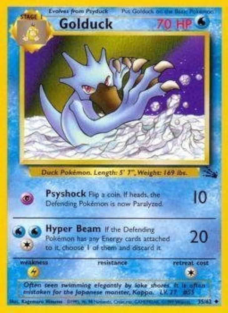 Golduck (35/62) Unlimited [Vintage: Fossil] Pokemon Single Pokémon