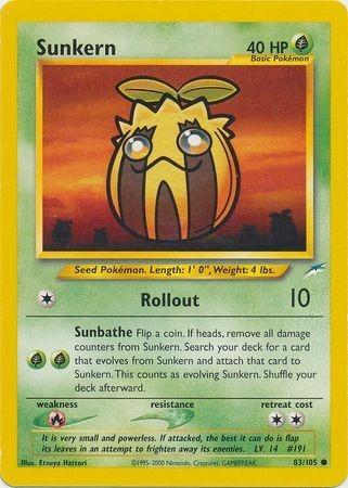 Sunkern 83/105 Unlimited [Vintage: Neo Destiny] Pokemon Single Pokémon