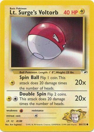 Lt. Surge's Voltorb 84/132 Unlimited [Vintage: Gym Heroes] Pokemon Single Pokémon