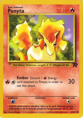 Ponyta (64/82) Unlimited [Vintage: Team Rocket] Pokemon Single Pokémon