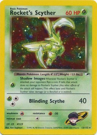 Rocket's Scyther (13/132) Unlimited Holofoil [Vintage: Gym Heroes] Pokemon Single Pokémon