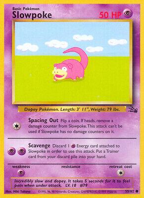 Slowpoke (55/62) Unlimited [Vintage: Fossil] Pokemon Single Pokémon