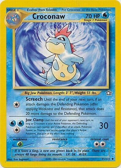 Croconaw (31/111) Unlimited [Vintage: Neo Genesis] Pokemon Single Pokémon