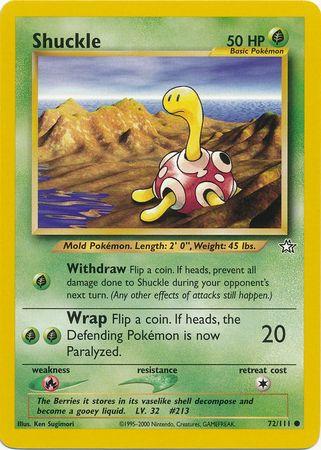 Shuckle 72/111 Unlimited [Vintage: Neo Genesis] Pokemon Single Pokémon