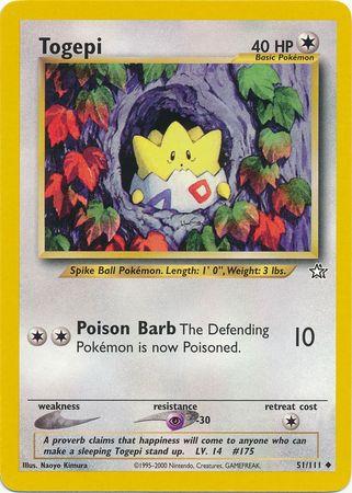 Togepi 51/111 Unlimited [Vintage: Neo Genesis] Pokemon Single Pokémon