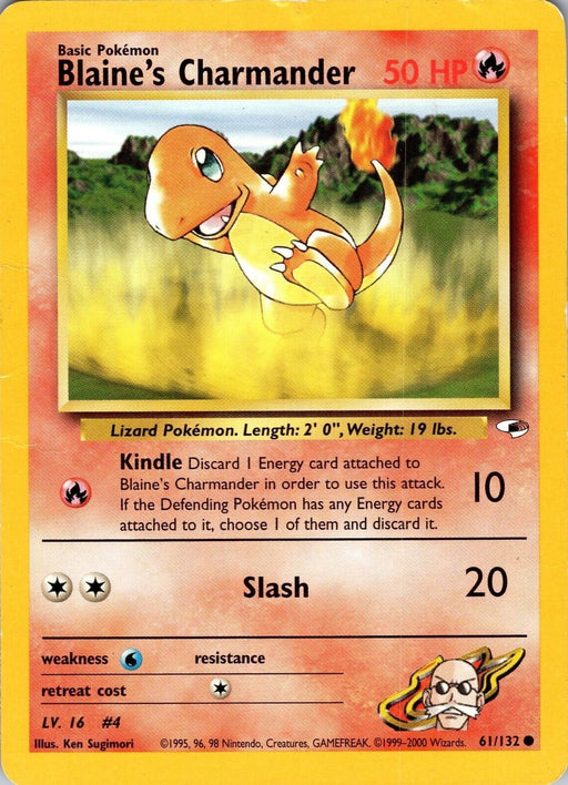 Blaine's Charmander (61/132) Unlimited [Vintage: Gym Heroes] Pokemon Single Pokémon