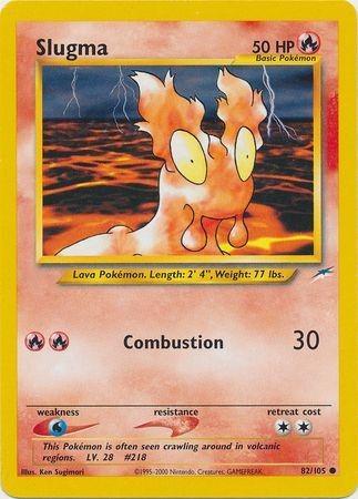 Slugma 82/105 Unlimited [Vintage: Neo Destiny] Pokemon Single Pokémon